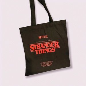 Stranger Things topshop black tote bag